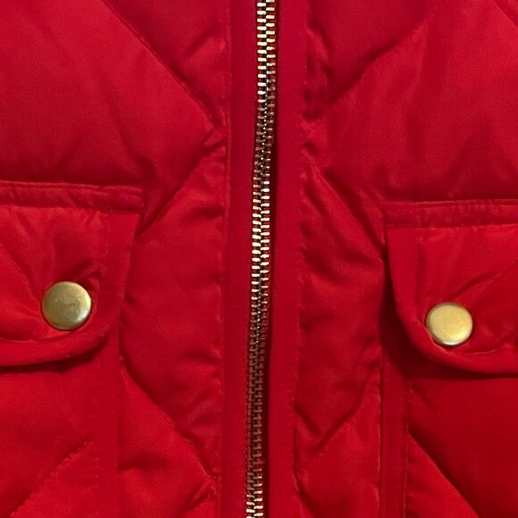 Woolrich, S,  Red, Full Gold Tone Zipper, Puffer, Down Vest - Picture 5 of 10